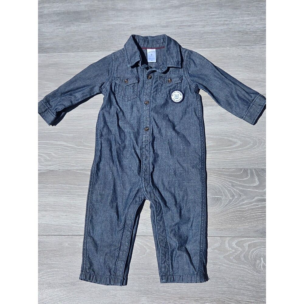 Carter's Denim Jumpsuit - Size 9 months
